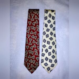 Christopher Hayes Neck Ties (2) Silk